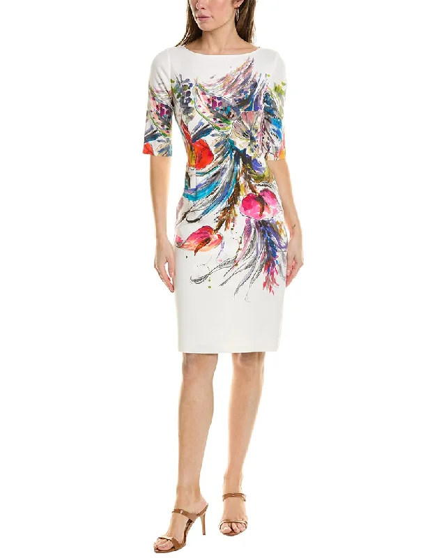 YEAR-End Clearance Teri Jon by Rickie Freeman Border Print Dress