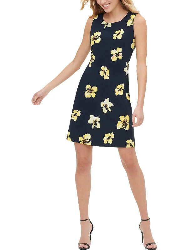 Final Markdown Petites Womens Work Short Sheath Dress