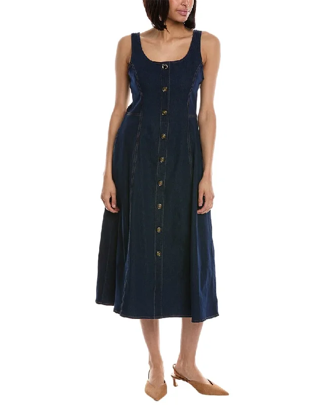 Discount Days Anne Klein Button Front Midi Dress