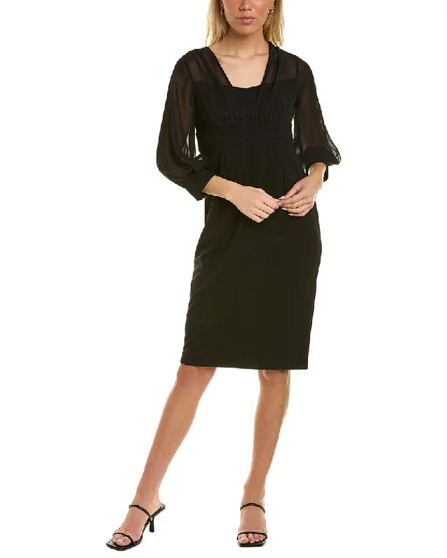 Shop and Save MAISON TARA Chiffon Midi Dress