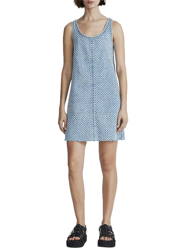 Incredible Offers Womens Distressed Denim Shift Dress