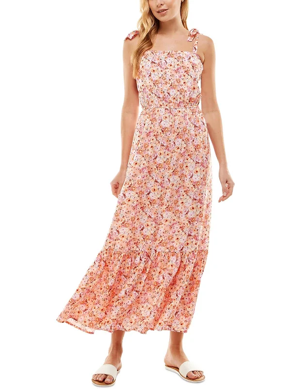 Stock Up and Save Juniors Womens Floral Print Long Maxi Dress