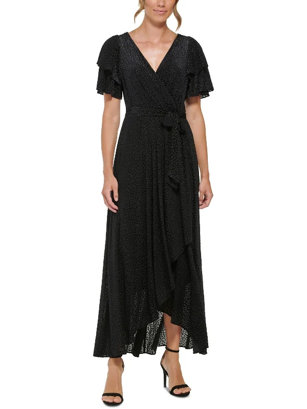 Big Savings Womens Velvet Burnout Maxi Dress