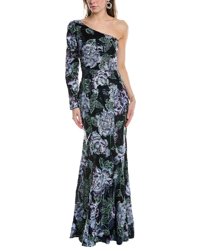 Early Bird Discount Marchesa Notte One-Shoulder Gown
