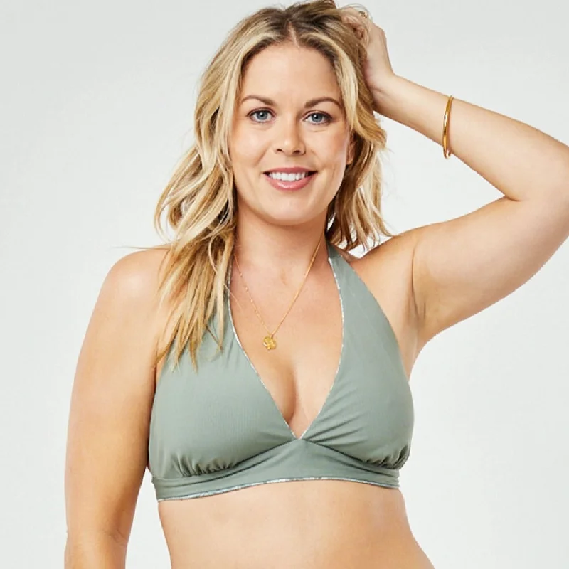 Online Only Carve Beth Reversible Top- Moss