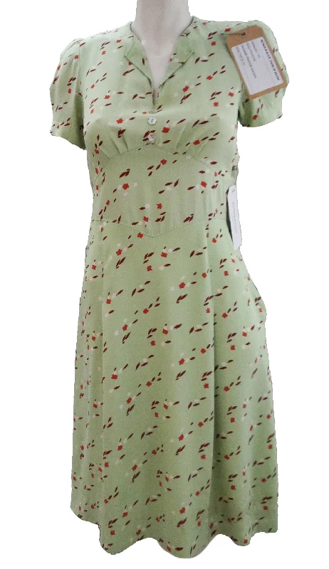 Customer Appreciation Sale Pale Green Floral Tea Dress, as worn in The Woman in Black, UK10